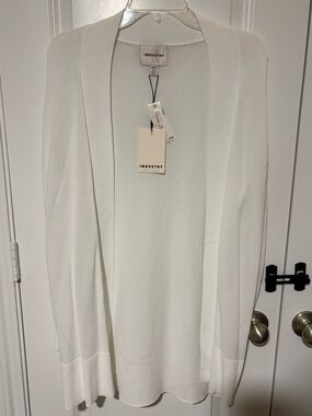 Industry Ivory Open Front Long Cardigan Size XS NWT